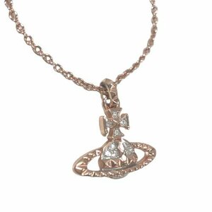 22-2771[ superior article / accessory 0] Vivienne Westwood o-b necklace rhinestone attaching pink gold color jewelry accessory 