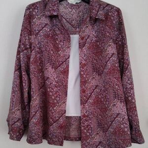 ヴィンテージ 古着 used ペーズリー柄 シャツ ブラウス 長袖シャツ 長袖