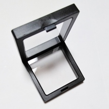 ジュエリーボックス 透明フィルムボックス 収納ボックス ディスプレイケース ブラック 宝石箱 四角形 スクエア 7×7×2cm _画像6