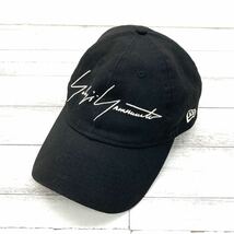 ∀ 20SS NEW ERA × Yohji Yamamoto ニューエラ ヨウジヤマモト ブラック キャップ LOGO CAP スカルローズ HN-H88-865_画像1