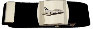 航空自衛隊　GIベルト　ブルーインパルス　横　銀/濃紺 　ガチャベルト　ミリタリー　布ベルト　JMSDF　コレクション　サバゲー　空自
