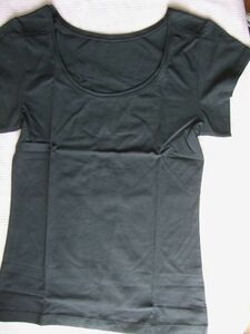 新品ソ46■Lサイズ■黒色フレンチ袖インナーシャツ