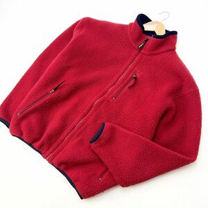 エルエルビーン ☆ L.L.Bean フリース ボアジャケット フリースジャケット L レッド アウトドア 登山 キャンプ 万能♪ 山映え◎■AH114