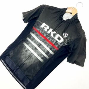 バイシクルライン ☆ BYCICLE LINE サイクルジャージ Tシャツ S ブラック × グレー ロードバイク トレーニング 自転車 休日 運動■C202