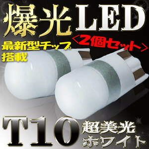 【送料無料】 T10タイプ LEDバルブ ホワイト ビート PP1 ポジション用 2コセット ホンダ 車内灯