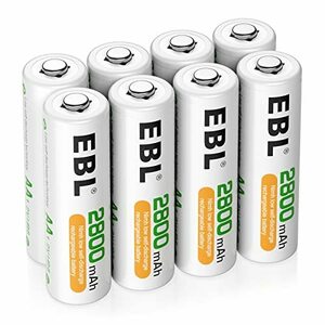 EBL 単3電池 充電式 8個 パック 2800mAh ニッケル水素充電 単三電池 充電池 単3 単3充電池 単三充電池