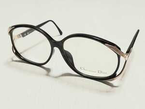 新品　Christian Dior　ディオール　ドイツ製　ブランド　メガネ　眼鏡　高級感　オシャレ　上品　セルフレーム　黒ぶち　ゴールド