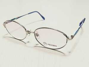 新品　PRISMA プリズマ　鯖江　サバエ　メガネ　眼鏡　高級感　オシャレ　上品　フルリム　チタン　軽い　パープル　紫　シルバー