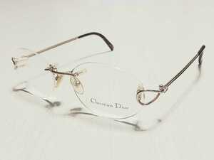 新品　Christian Dior　ディオール　ブランド　日本製　メガネ　眼鏡　高級感　オシャレ　ツーポイント　ゴールド　べっこう柄　綺麗