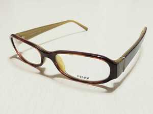 新品　FENDI　フェンディ　イタリア製　ブランド　メガネ　眼鏡　高級感　上品　セルフレーム　べっこう柄　グリーン