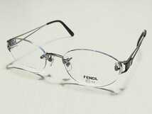 新品　FENDI　フェンディ　日本製　ブランド　メガネ　眼鏡　高級感　上品　ツーポイント　シルバー　スモーキークォーツ　軽い　綺麗_画像1