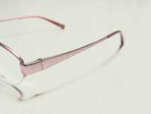 新品　FENDI　フェンディ　日本製　ブランド　メガネ　眼鏡　高級感　上品　ハーフリム　ピンク　チタン　軽い_画像4