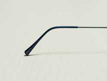 新品　Flair フレアー　ドイツ製　メガネ　眼鏡　高級感　上品　ハーフリム　ブルー　青　オーバル_画像9