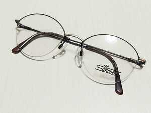 新品　Silhouette　シルエット　オーストラリア製　メガネ　眼鏡　高級感　上品　ハーフリム　黒ぶち