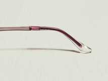 新品 Fiat lux! フィアットルクス　日本製　メガネ　眼鏡　高級感　オシャレ　上品　ツーポイント　チタン　軽い　ピンク　超弾性_画像8