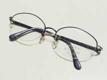 新品 Louis Feraud ルイフェロー　日本製　メガネ　眼鏡　高級感　オシャレ　上品　ハーフリム　ブルー　青紫　軽い_画像1