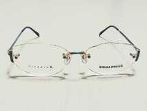 新品　SONIA AYKIEL　ソニアリキエル　日本製　メガネ　眼鏡　高級感　オシャレ　上品　ツーポイント　ブルー　ゴールド　チタン　軽い_画像3