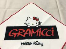 GRAMICCI×HELLO KITTY グラミチ/キティ ハンカチタオル 白/赤 未使用 キ-②_画像2