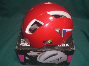 競技連盟公認　レッド　ヘルメット　REGAL　OGK　SH-808A　予備クッション付　日本アマチュア自転車競技連盟公認　赤