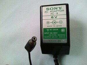 SONY AC adaptor AC-9 6V 300mA* operation goods 