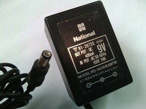 National ナショナル ACアダプター RD-9439 DC9V 400mA★動作品