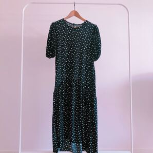 未使用☆ZARA ドット柄 ロングワンピース