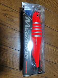 未使用保管品★☆　メガバス　メガドッグ 220 Megabass MEGADOG バス 淡水用ルアー テンガ　レッドシルバーストライプ