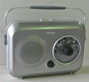作業など「ながらタイム」に！　Audio Comm（オーディオ・コム　オーム電機）　FM/AM２バンド・レトロラジオ　RAD-F008Y