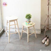 ロースツール ホワイト ine reno アイネリノ 天然木 飾り台 スツール 補助椅子 かわいい アンティーク風 木製 INS-2823WH_画像7
