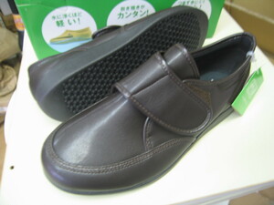  new goods .. principle M021 Asahi sinia shoes comfortable design slip-on shoes dense brown 26cm 4E+li is biliz