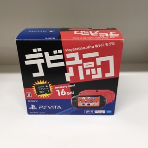 □SONY　PS Vita(Wi-Fiモデル)「デビューパック・16GBメモリーカード付」レッドブラック　PCH-2000　θ□