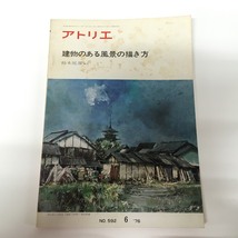 □アトリエ出版社　美術雑誌アトリエ「建物のある風景の描き方」　昭和52年2月発行　/古書・古本　φ□_画像1