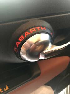 ABARTH　アバルト595 ドアノブ シリコン製カバー ブラック 新品 送料無料 