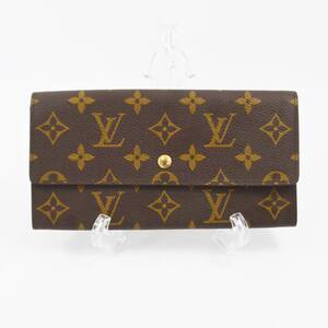 H 1円スタート LOUIS VUITTON ルイヴィトン モノグラム 長財布 二つ折り財布 ウォレット ブラウン