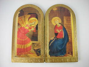  Vintage itali Icon Mali a sama angel gold paint print .*. paper Christianity 