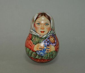  Russia matoryo- deer doll .. finished ... tumbler Bab - car doll beautiful young lady handmade 