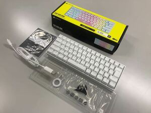 【美品】【使用数時間】CORSAIR　ゲーミングキーボード　K65 RGB MINI White CH-9194114-JP