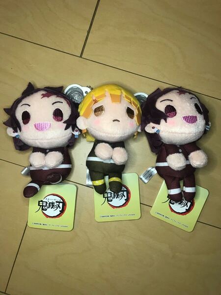 鬼滅の刃 &YOU ミニマスコット 炭治郎×2 善逸 ぬいぐるみ プライズ