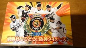 【未使用】阪神タイガース 2003年　優勝記念ハガキ・ケース付き・10枚 セット　星野仙一・金本・矢野・桧山・片岡・赤星など