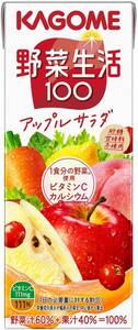 200ミリリットル (x 24) カゴメ 野菜生活100 アップルサラダ 200ml ×24本