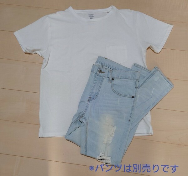 【良品(使用頻度少)】WEGO BROWNY ポケット付き シンプル白Tシャツ 半袖 Mサイズ