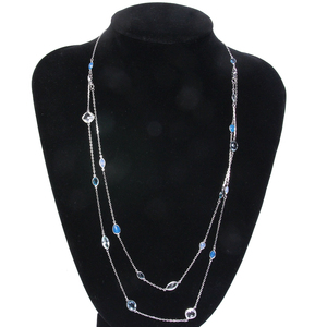 SWAROVSKI long necklace blue 2 ream set Swarovski 