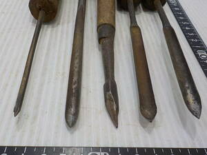 d149★木型職人使用　彫刻刀５個まとめて　送料無料