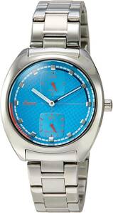 §　[セイコー] 腕時計 アルバ Fusion 90年代 レトロ 未来感カラーテイスト ライトブルー文字盤 カーブハードレックス AFSK402 シルバー