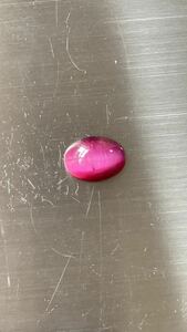  pink cat's-eye kaboshon cut loose 13.6mm×10.0mm×4.7mm 5.0ct high class jewelry custom-made for 