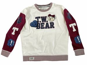 TEENIE WEENIEti knee Winny Korea brand sweat sweatshirt Logo sweatshirt Bear bear tops lady's woman S size degree 