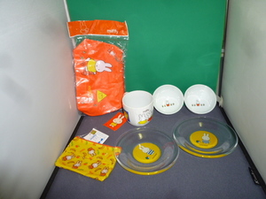 b not for sale * unused * Lawson limitation!2007 year Miffy Miffy small bowl ×2 piece set . glass plate 2 sheets other 7 point 