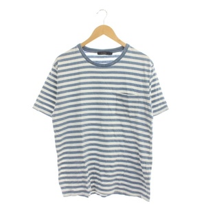 レイジブルー RAGEBLUE カットソー Tシャツ 半袖 ボーダー 胸ポケット クルーネック L 青 白 ブルー ホワイト /AA ■OS ■SC メンズ