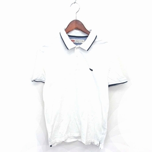 リーバイス Levi's ポロシャツ シャツ 綿 コットン 半袖 S ホワイト ネイビー 白 紺 /TT22 メンズ
