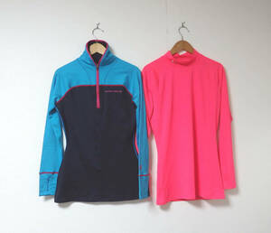 【送料無料】アンダーアーマーシャツ２枚セット/WOMAN’S　長袖　コールドギア　コンプレッションウェア　LGサイズ　レディース